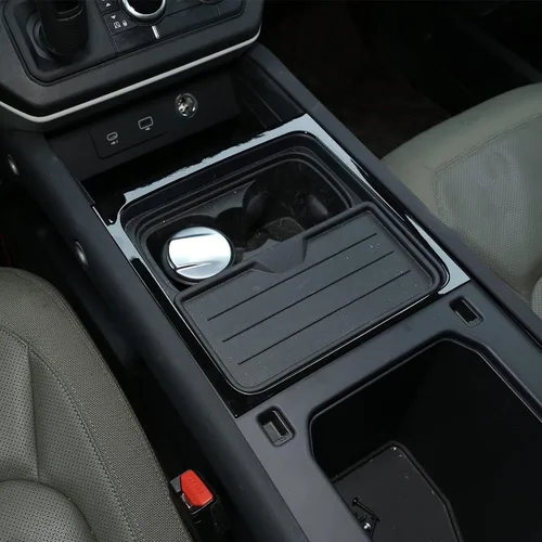 Caja de almacenamiento de plástico ABS para consola central de automóvil, cubierta de marco para Land Rover Defender 110 2020 2021 Accesorios de