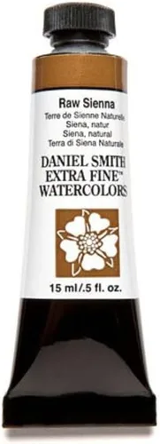 DANIEL SMITH Acuarela extra fina, tubo de pintura de 15 ml, Siena natural (284600096), 0.5 fl oz (paquete de 1)