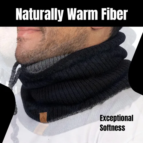 Miniatura 5 de Baby Alpaca Neck Warmer, Unisex Winter Warmer Hat, Neck Gaiter Scarf