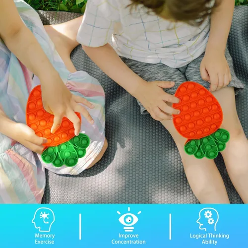 Miniatura 6 de Anboor Juguetes sensoriales para ansiedad con burbujas de zanahoria, alivio del estrés para niños, caza, autismo, educativo, juguetes sensoriales