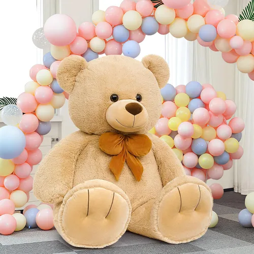 Miniatura 8 de MaoGoLan Oso de peluche gigante de 47 pulgadas, gran oso de peluche clásico para novia, novio, niños, 4 pies grande de peluche para decoración