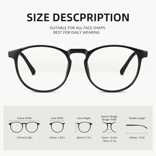 Miniatura 6 de Gafas de luz azul para mujeres y hombres, antifatiga ocular, gafas de bloqueo de luz azul, gafas ligeras retro