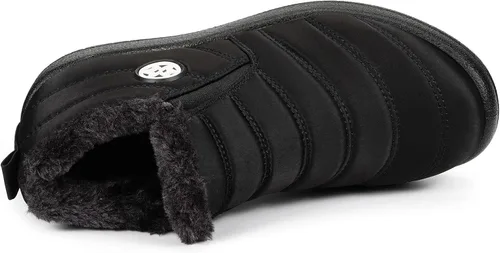 Miniatura 3 de Botas de nieve de invierno con forro de piel cálida para mujer, impermeables, botines al aire libre, zapatos cómodos para mujer