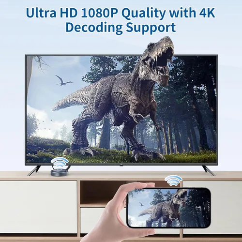 Miniatura 9 de TPUFO Adaptador inalámbrico HDMI para pantalla Dongle, transmisor inalámbrico, transmisión de vídeo/audio/archivo, extensor inalámbrico HDMI