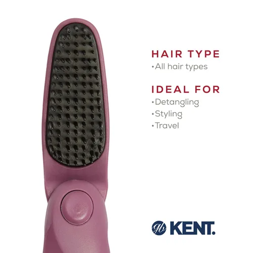 Miniatura 6 de Kent KCR10 Create - Cepillo de pelo plegable para peinar cabello corto, cepillo de viaje para hombres y mujeres, antiestático, estimulante del cuero