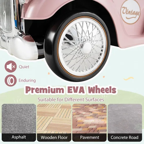 Miniatura 6 de HONEY JOY Coche de Paseo Infantil, Juguetes de Montar al Aire Libre para Niños Pequeños con Volante, Claxon y Almacenamiento, Coche Deslizante