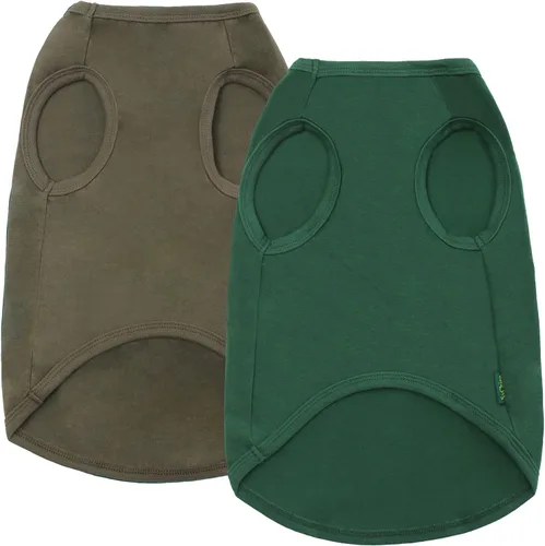 Miniatura 8 de Camisas Lisas para Perros, Ropa Sólida para Perros, Camiseta Ligera Elástica, Sin Mangas Blanca para Cachorros Chihuahua Gatos Disfraces Pequeños