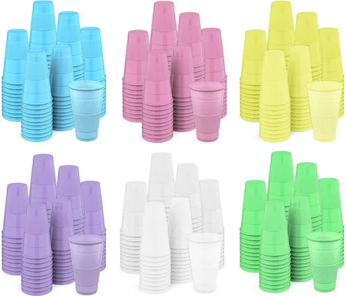 Miniatura 8 de Vasos desechables Paquete de 50 Vasos de plástico de 5 onzas, tazas de baño pequeñas perfectas como medicina, agua, enjuague, enjuague bucal
