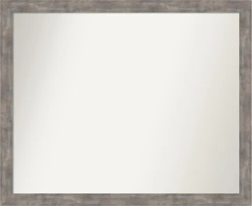 Miniatura 198 de Amanti Art Silver Bathroom Mirror for Over Sink, 24x49 Custom Made Marred Pewter Rectangle Vanity Mirror, Oversize Casual Wood Frame, Hangs Estaño