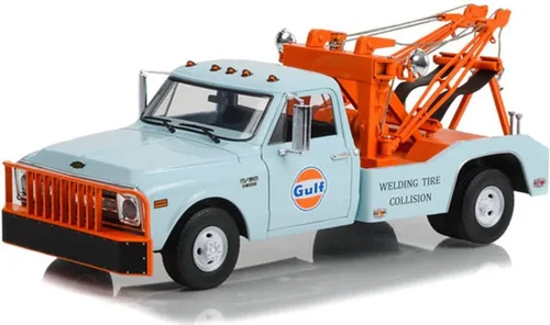 Greenlight 30275 1969 Chevy C-30 Dually Wrecker - Golfo Oil 'soldadura neumático colisión ' (exclusivo de Hobby) 1/64 escala fundido a presión