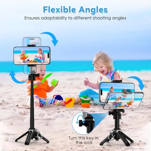 Miniatura 7 de CloudValley PocketFlex - Mini trípode con control de zoom, soporte de teléfono de bolsillo 3 en 1, para selfie, compatible con MagSafe, soporte