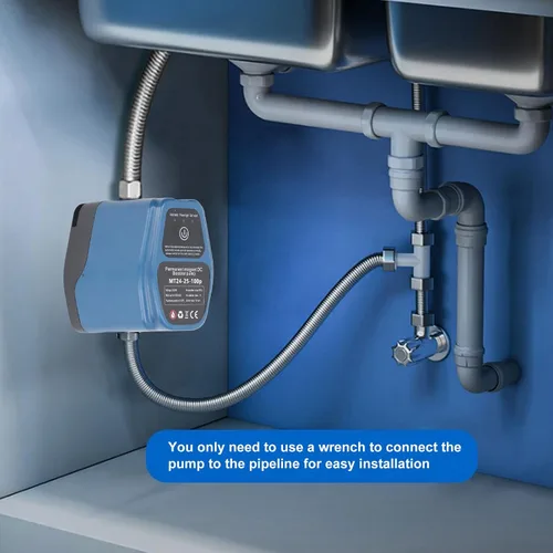 Miniatura 3 de Bomba de refuerzo de recirculación de agua caliente de 25 lmin, bomba de presión de tubo de 0.59 pulgadas - 100 W, 24 V para ducha, lavadora