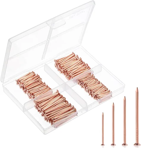 Miniatura 14 de Mr. Pen - Kit de clavos surtidos, 400 unidades, 6 tamaños, plateados, clavos pequeños para colgar cuadros, clavos de acabado, clavos de pared