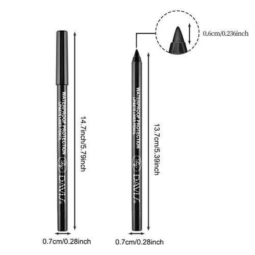 Miniatura 9 de Juego de 3 lápices delineadores de ojos coloridos, lápiz de sombra de ojos, kit de delineador de ojos perlado metálico con purpurina para mujeres