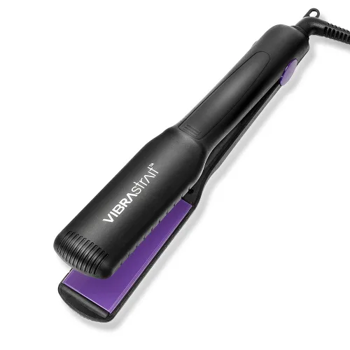Vibrastrait Essential - Plancha de cerámica vibratoria iónica de turmalina, 1.5 pulgadas, alisadora de pelo de cerámica sin encrespamiento con un