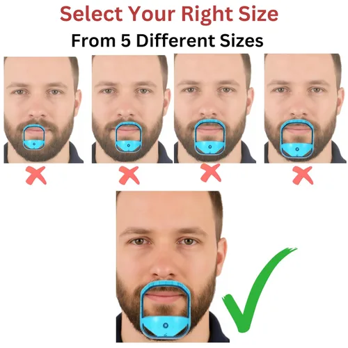 Miniatura 3 de Plantilla moldeadora de barba de cabra para hombres, kit de afeitado de barba y cabra, ahorra tiempo (azul)