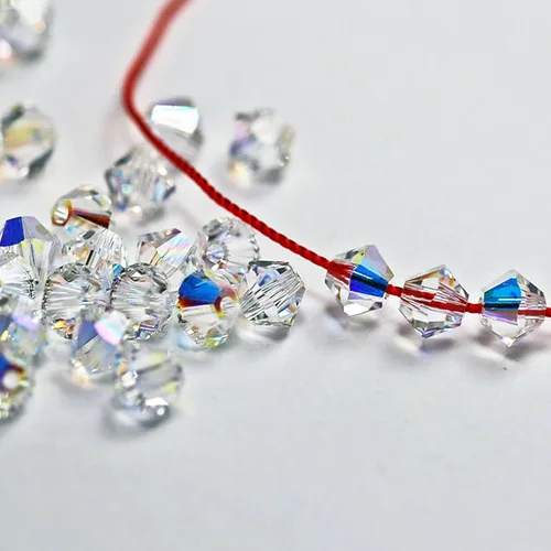 Miniatura 5 de YouLuo Cuentas de cristal de bicona, cuentas de cristal AB transparentes facetadas, cuentas espaciadoras sueltas a granel para manualidades