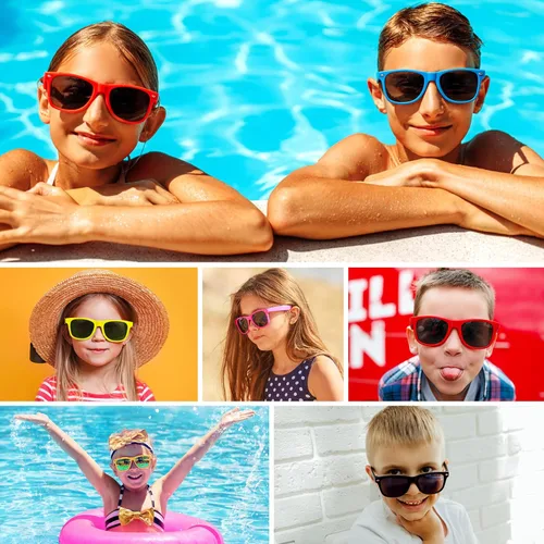 Miniatura 6 de MIAHART Gafas de sol de neón a granel para niños, regalos de fiesta para verano, playa, piscina, fiesta, carnaval, fiesta de cumpleaños