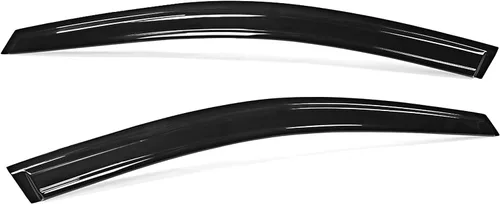 Miniatura 5 de IKON MOTORSPORTS Viseras de ventana compatibles con Volkswagen Golf MK7 2015-2019, color humo oscuro, estilo de fábrica, acrílico para lluvia