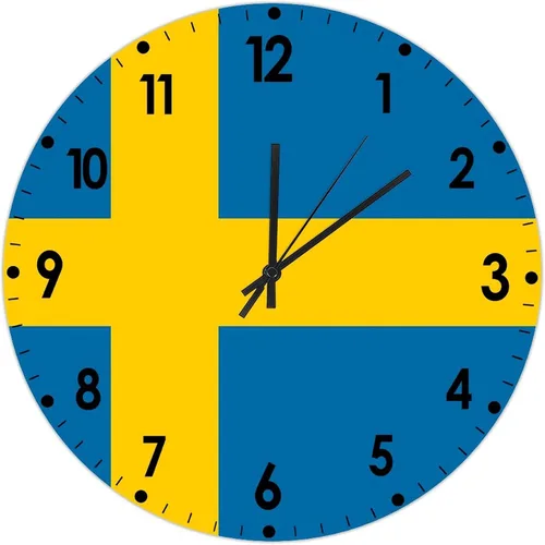Miniatura 558 de Cheyan Reloj de pared con bandera de Canadá de 12 pulgadas, silencioso, sin tictac, de PVC, funciona con pilas, reloj redondo decorativo, regalo