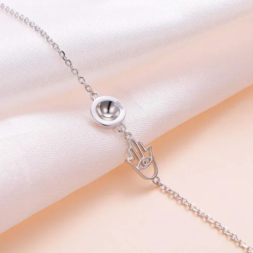 Miniatura 8 de DAOCHONG Tobillera para mujer de plata de ley S925 ajustable con cadena de pie y tobilleras