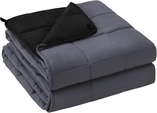 Miniatura 62 de yescool - Manta con peso, 7 libras, fresca, transpirable, con cuentas de cristal prémium, lavable a máquina, para dormir, 60-90 libras, 41 x 60 Gris