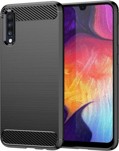 Miniatura 44 de Funda EUAGVQY para Samsung A70 Galaxy A70, Funda de Fibra de Carbono de TPU Blanda Antideslizante Duradera y Ligera, Funda Protectora para Samsung