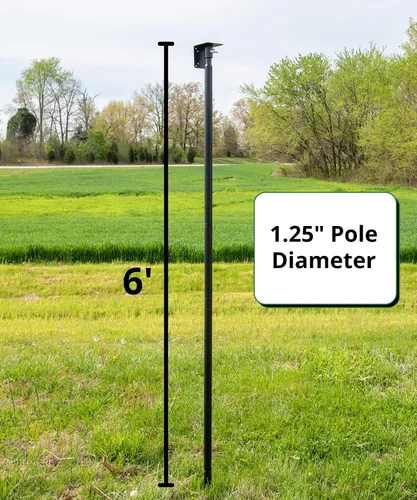 Miniatura 3 de Kit de poste de montaje universal - Ideal para casas de pájaros y comederos de pájaros montados en poste, poste resistente con conexiones roscadas