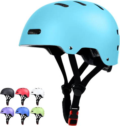Miniatura 16 de Casco de patineta y bicicleta para adultos, mujeres, hombres, jóvenes y niños (2-3-5-8-14+ años, niños y niñas) - Casco ajustable multideporte