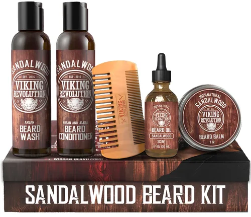 Viking Revolution Acondicionador definitivo para el aseo de la barba de los hombres, suaviza, suaviza y alivia la picazón de la barba, contiene
