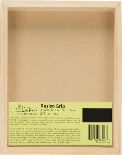 Miniatura 3 de Da Vinci Pro Resist-Grip - Tablero de gesso texturizado grueso, paquete de 17.7 x 24.0 in, 4 unidades, tableros de arte de 2 pulgadas de profundidad