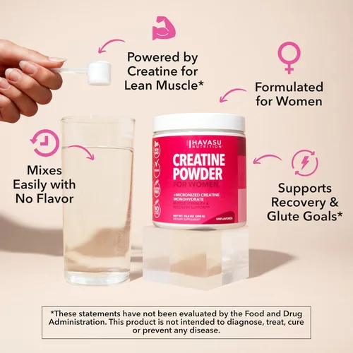 Miniatura 5 de Creatina para Mujeres - Formulada para Mujeres - 3g de Monohidrato de Creatina Micronizada por Porción para Apoyar la Energía, Masa Muscular Magra