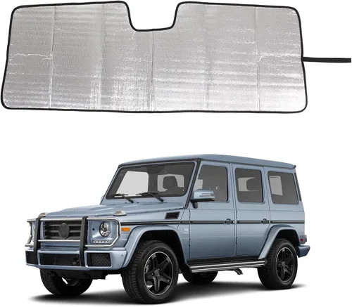 Miniatura 9 de Parasol de parabrisas para Mercedes-Benz Clase G W463 2004-2018, parasol de ventana delantera, ajuste personalizado, visera reflectante plegable