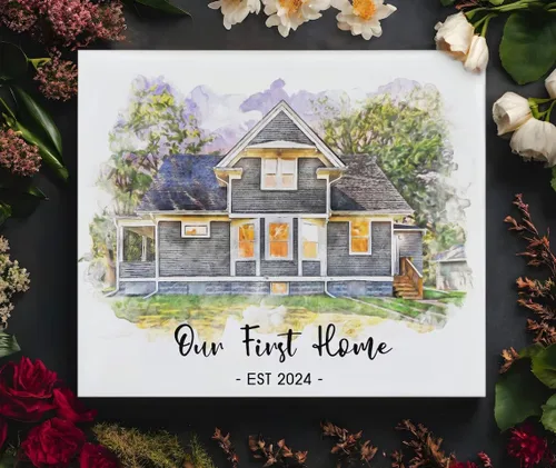 Miniatura 9 de Retrato personalizado de acuarela a partir de foto, regalo perfecto para boda, pintura de foto personalizada, regalo de acuarela para compromiso