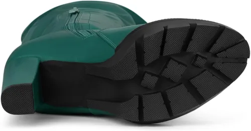 Miniatura 6 de Allegra K Botas altas de tacón grueso sobre la rodilla para mujer