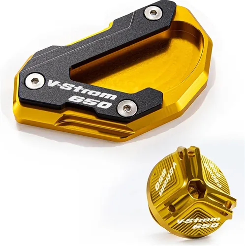Miniatura 16 de Soporte de extensión lateral Soporte de extensión y tapa de llenado de aceite para Suzuki DL650 V-Strom 650 XT 650XT Vstrom650 (Color A Negro)