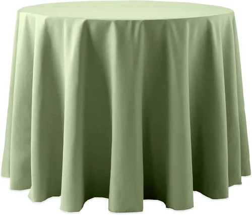 Miniatura 42 de Ultimate Textile Cotton-Feel - Mantel redondo de 90 pulgadas para comedor, color berenjena, color morado