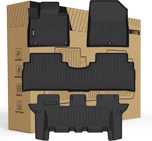 Miniatura 8 de VIWIK Alfombrillas de Piso para Kia Sorento de 7 asientos 2016-2020 S/L/LX/EX/SX/SX Limited, Alfombrillas de Coche Automotrices 3D Antideslizantes