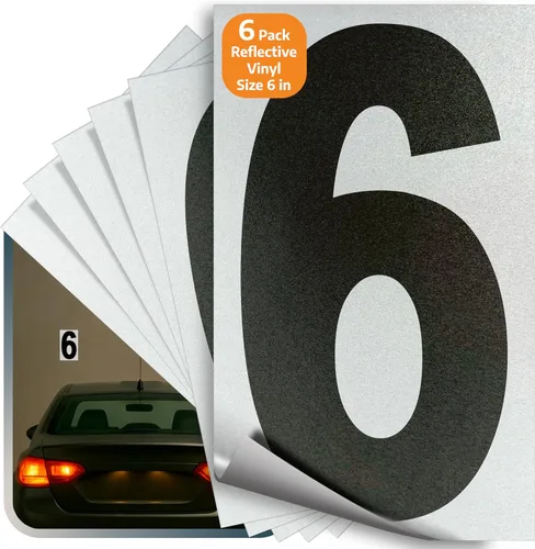 Miniatura 18 de iSYFIX Calcomanías de vinilo negro número 0 (Zero) – Paquete de 6 calcomanías de 1.5 pulgadas – Calcomanías de alta calidad, fondo reflectante