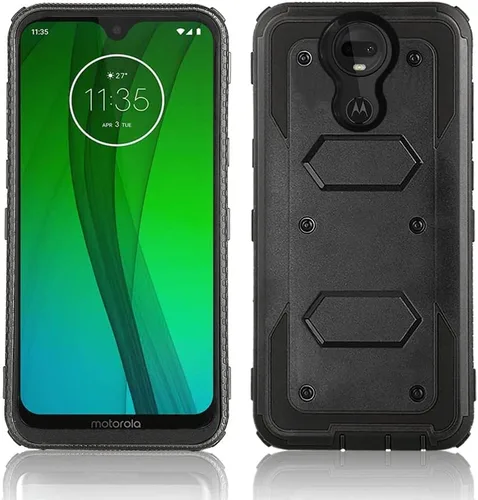 Miniatura 7 de Asuwish Funda de teléfono para Moto G7/G7+/Revvlry Plus Funda híbrida a prueba de golpes de cuerpo completo protector resistente Accesorios