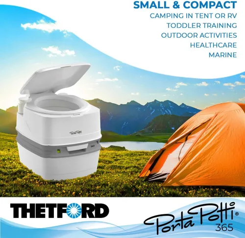 Miniatura 4 de Porta Potti Thetford Porta Potti 365 Inodoro portátil (para autocaravanas, barcos, acampada, furgonetas, camiones, atención sanitaria) 92820, Blanco