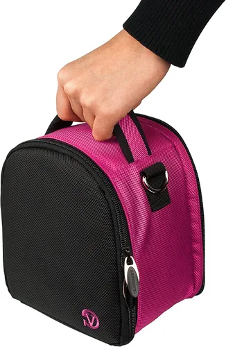 Miniatura 7 de Vangoddy – Laurel Bolsa para Nikon Coolpix P990/P610/P900/P530/P600/P7800/P520/P510/P500/P100/P90/P80 Digital SLR Cámaras (Rosa)