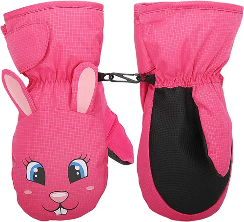 MoKo Manoplas para niños pequeños, guantes de esquí para niños, guantes impermeables y resistentes al viento para niñas y niños, guantes de nieve de