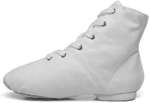 Miniatura 5 de MSMAX Botas de jazz para niñas, zapatillas de baile con cordones para niños