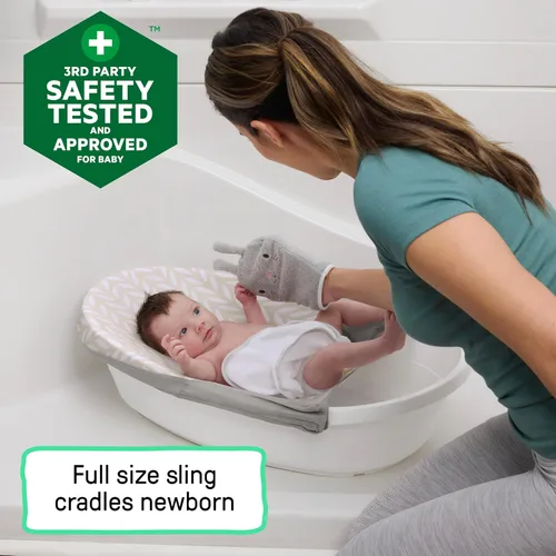 Miniatura 7 de Ingenuity Full Comfort - Bañera 3 en 1 para bebé, 3 fases de uso, recién nacido a niño, soporte ajustable de cobertura completa, incluye 2 tazas