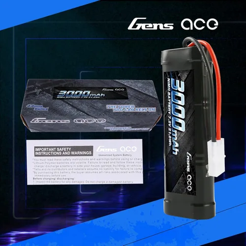 Miniatura 7 de Gens ace 7.2V 3000mAh NiMH Batería recargable de alta potencia baja autodescarga con Tamiya Plug para RC Cars Truggy Tank Electric RC Monster Truck