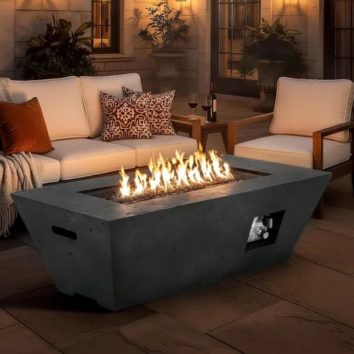 Miniatura 18 de ECOTOUGE Mesa de cubierta de tanque de propano, 15.5 pulgadas para mesa de fuego, mesa oculta cilíndrica para exteriores para fogata de gas