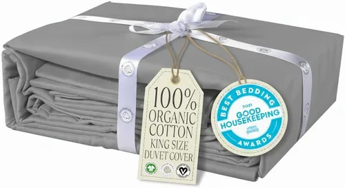 Miniatura 39 de Delilah Home Juego de sábanas de 300 hilos 100 % algodón orgánico, verificado por GOTS y Vegan.org, ropa de cama de satén de 300 hilos,