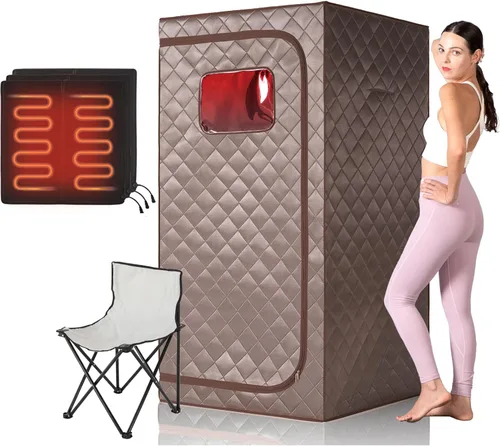 Miniatura 12 de Sauna infrarroja portátil, sauna de infrarrojos lejanos de tamaño completo, sauna personal de cuerpo completo, almohadilla de pie de calefacción