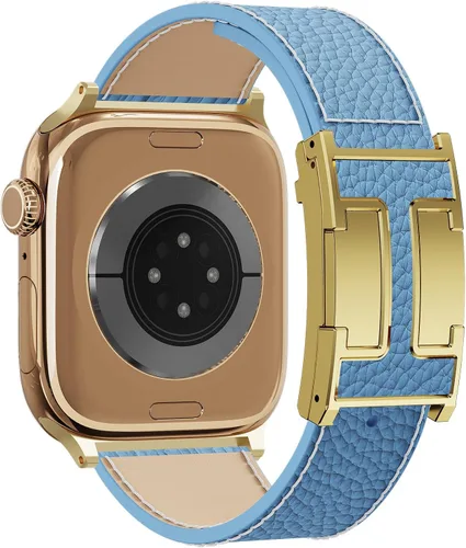 Miniatura 13 de Correa de reloj magnética de cuero compatible con Apple Watch Ultra 49 mm, 46 mm, 45 mm, 44 mm, 42 mm, 41 mm, 40 mm, 38 mm, correa de repuesto